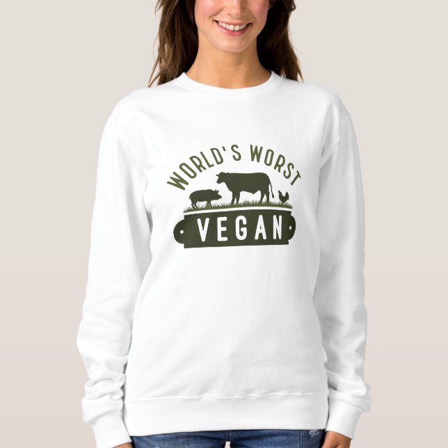Moletom O pior Vegan do mundo (Frente)