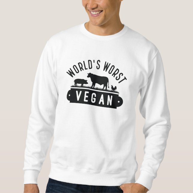 Moletom O pior Vegan do mundo (Frente)