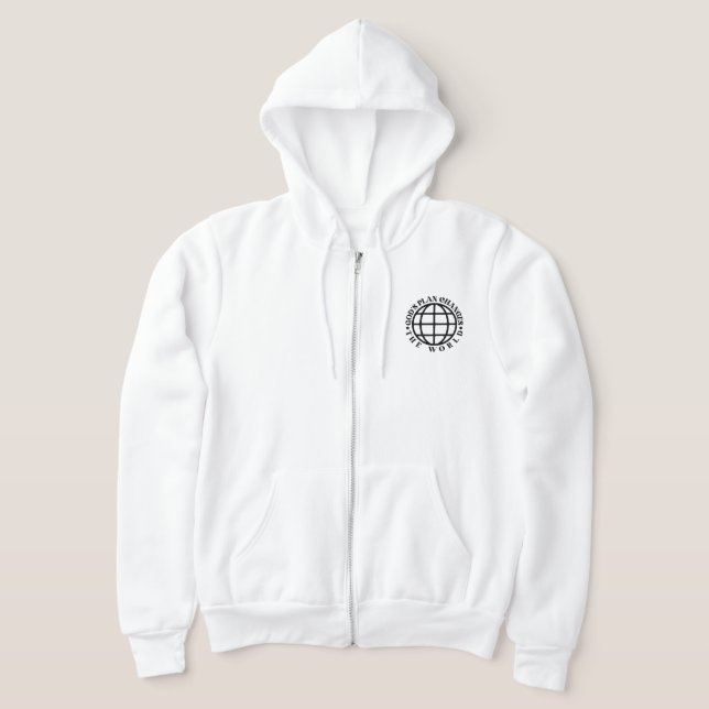 Moletom O Plano de Deus Muda O Cheio Mundial - Zip Hoodie (Postura )