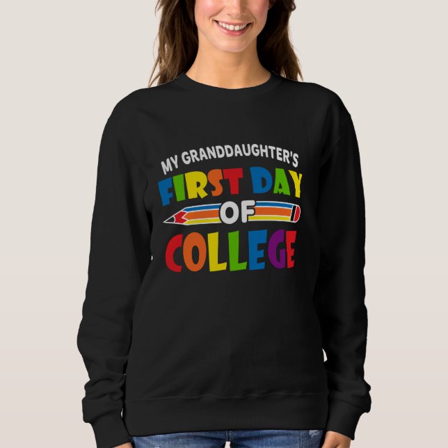 Moletom O primeiro dia de colegas de escola da minha neta (Frente)