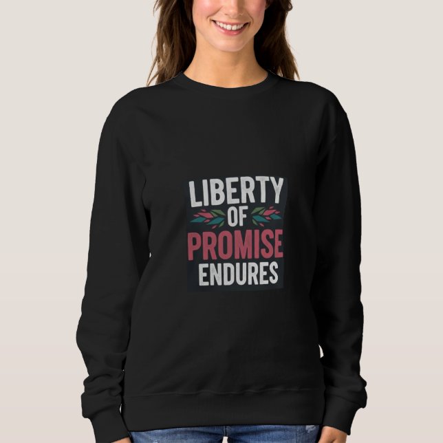 Moletom O Promessa da Liberdade Perdura Gráfico Multi-Colo (Frente)