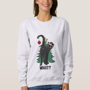 Moletom O quê? Design de Natal Black Cat Holiday
