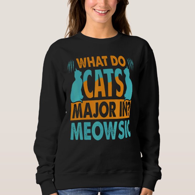 Moletom O Que Os Gatos Importam No Meowsic 2 (Frente)