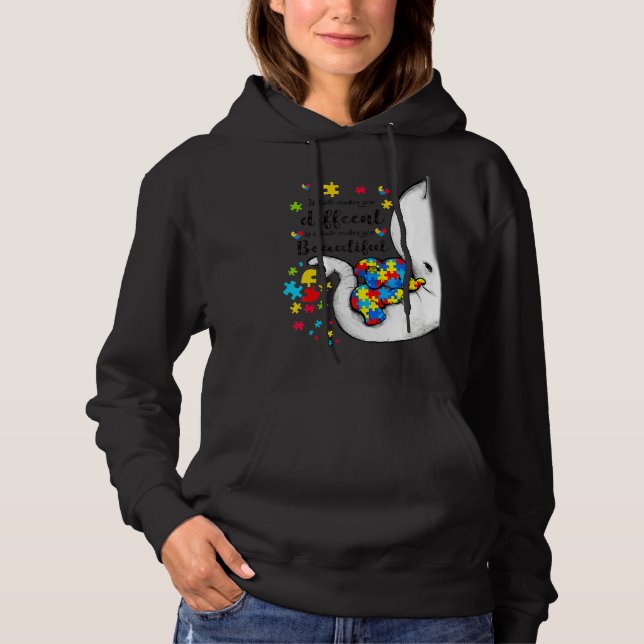 Moletom O Que Te Faz Diferente Elefante Mãe Autismo Crianç (Frente)