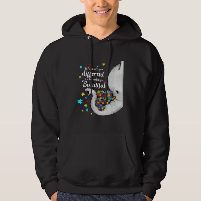 Moletom O Que Te Torna Diferente Mãe Elefante Autismo Cria (Frente)