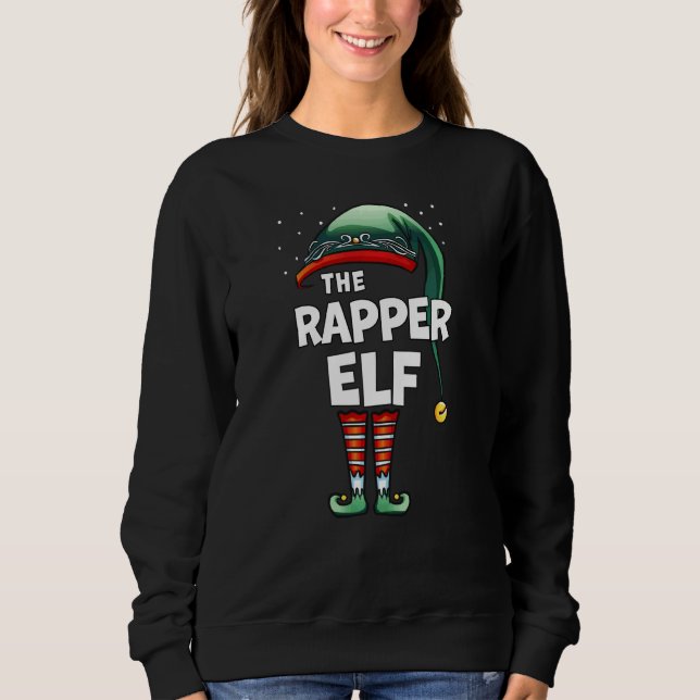 Moletom O Rapper Elf Matching Family Group Par (Frente)