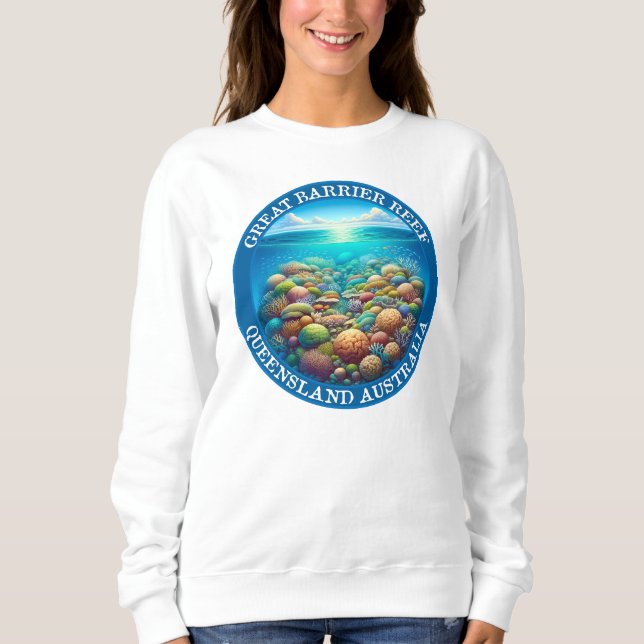 Moletom O Recife da Barreira do Excelente, Queensland, Aus (Frente)