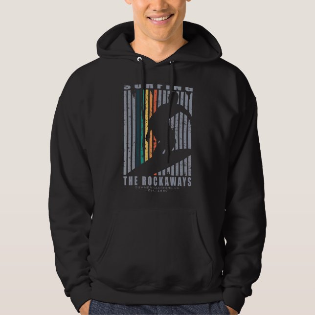 Moletom O Rockaways Surfing Beach Retro Surfing Summer (Frente)