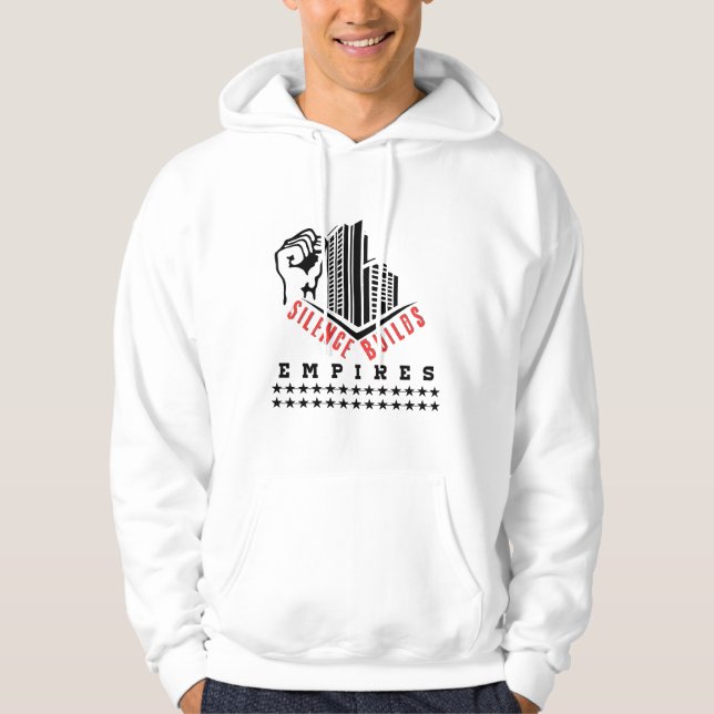 Moletom O Silêncio Constrói Impérios (Design Motivacional) (Frente)