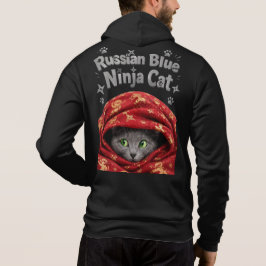 Moletom O Sorrateiro e Empolado: Gato Ninja Azul Russo