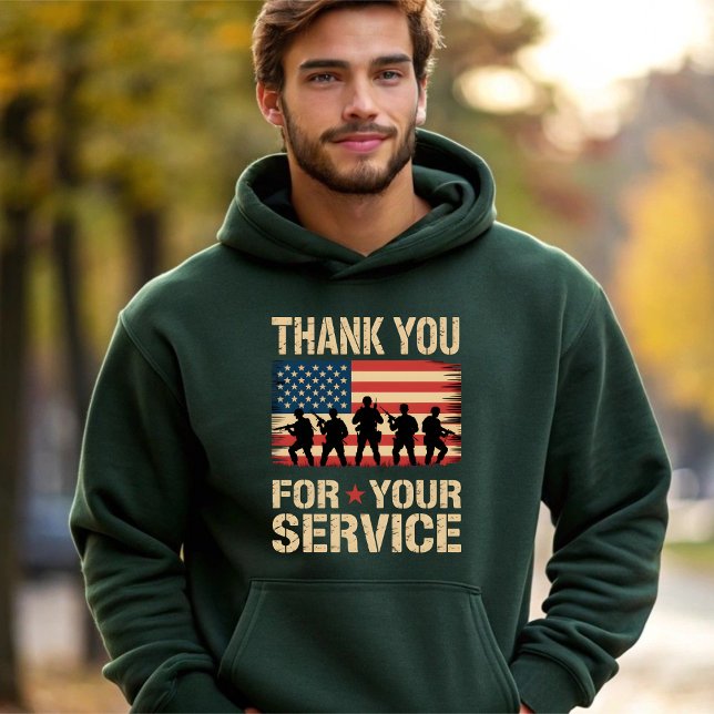 Moletom OBRIGADO POR SEU SERVIÇO Tributo ao Dia dos Vetera (Criador carregado)