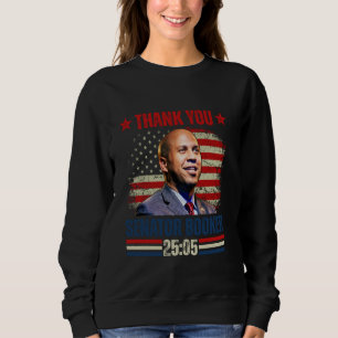 Moletom Obrigado Senador Cory Booker 25 Horas E 5 Minuto