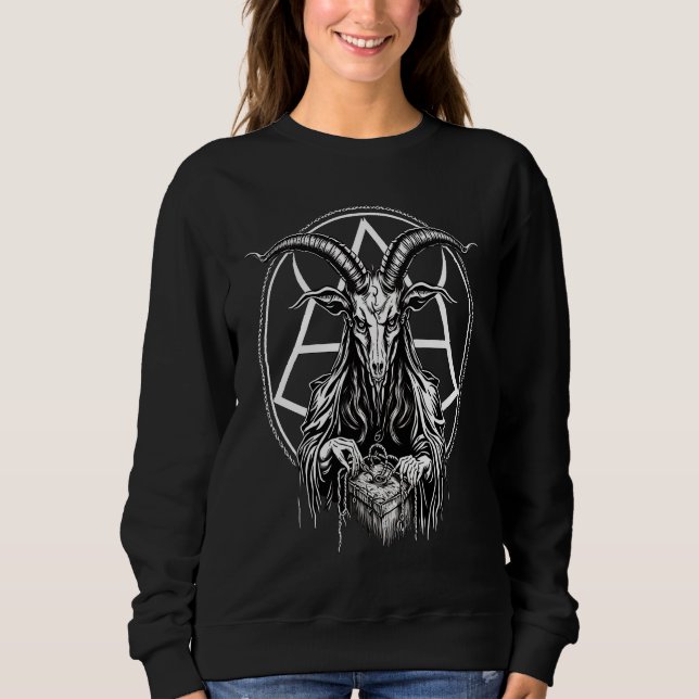 Moletom Occult Demon  Witchcraft Baphomet Satan (Frente)