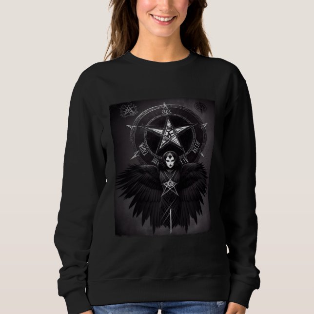 Moletom Occult Emo Raven Witchy Goth Aesthetic Grunge Dark (Frente)