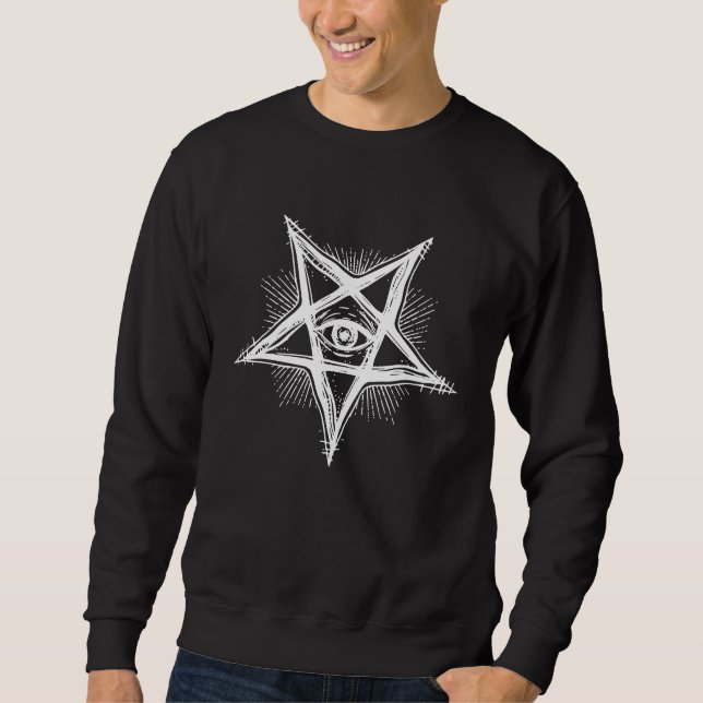 Moletom Occult Satan Witch Gothic Lucifer Baphomet (Frente)