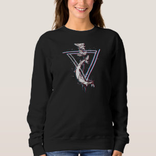 Moletom Occulto Gótica Vintage Rosa Witcher Raglan