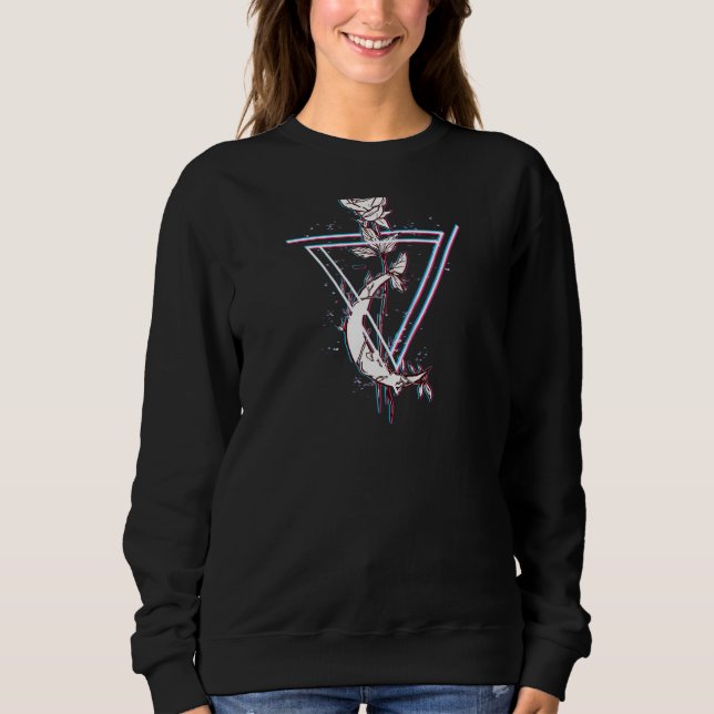Moletom Occulto Gótica Vintage Rosa Witcher Raglan (Frente)