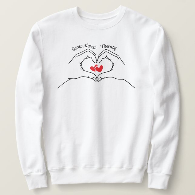 Moletom Occupational Therapy Cute Heart (Frente do Design)