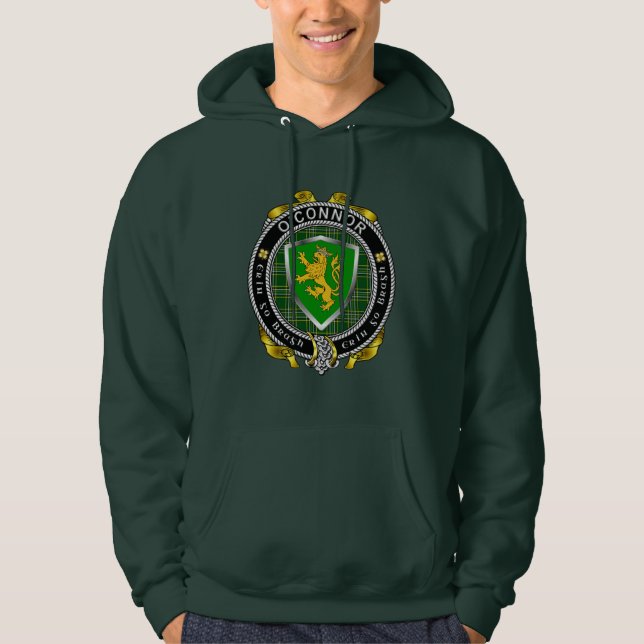 Moletom O'Connor/Connor (Kerry) Irish Shield Hoodie (Frente)