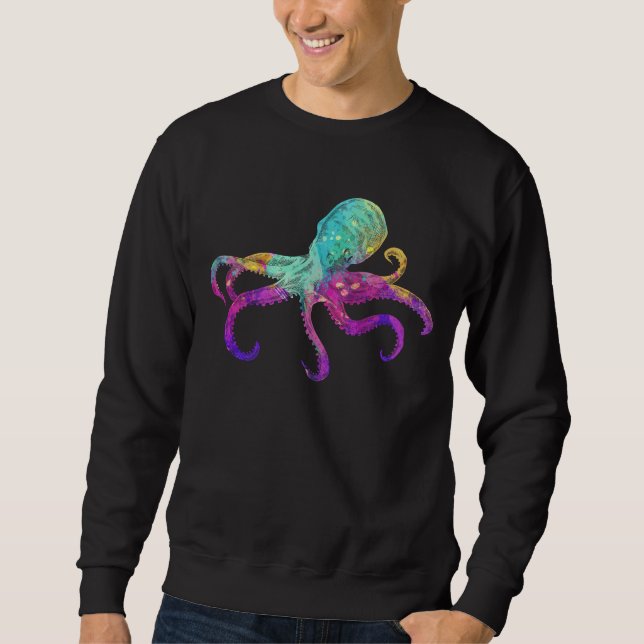 Moletom Octopus Colorful Kraken Sea Animal Art (Frente)