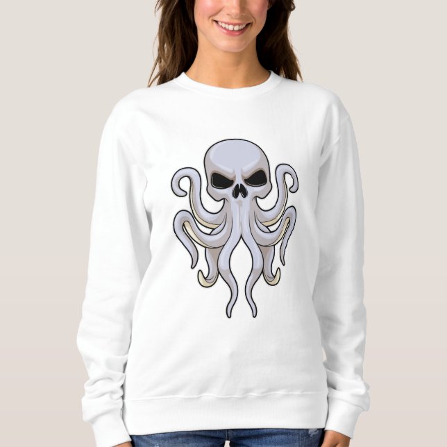 Moletom Octopus com 8 Braços e Crânio (Frente)