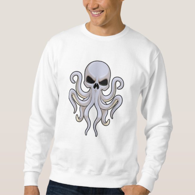 Moletom Octopus com 8 Braços e Crânio (Frente)