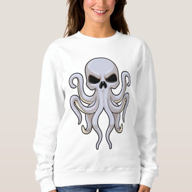 Moletom Octopus com 8 Braços e Crânio (Frente)
