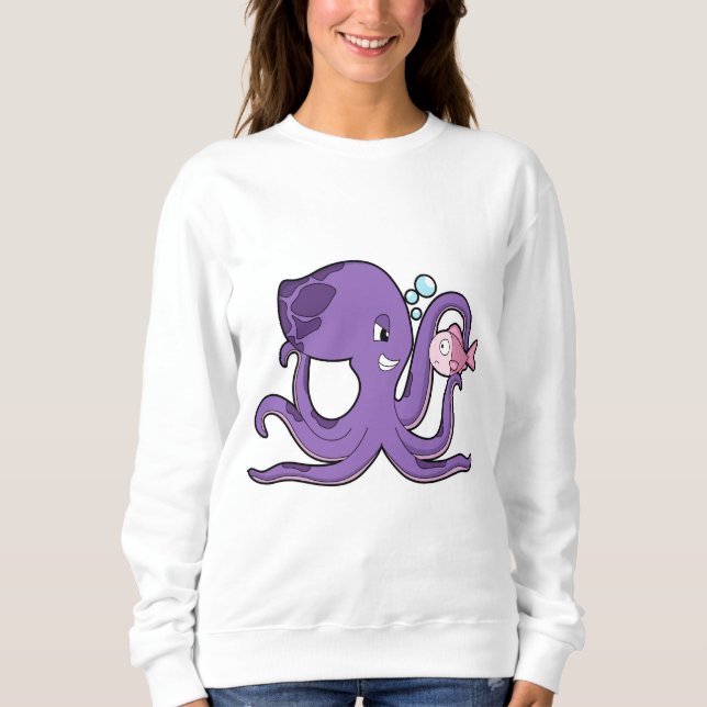 Moletom Octopus com Fish.PNG (Frente)
