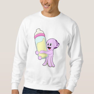 Moletom Octopus com frasco de bebê Leite