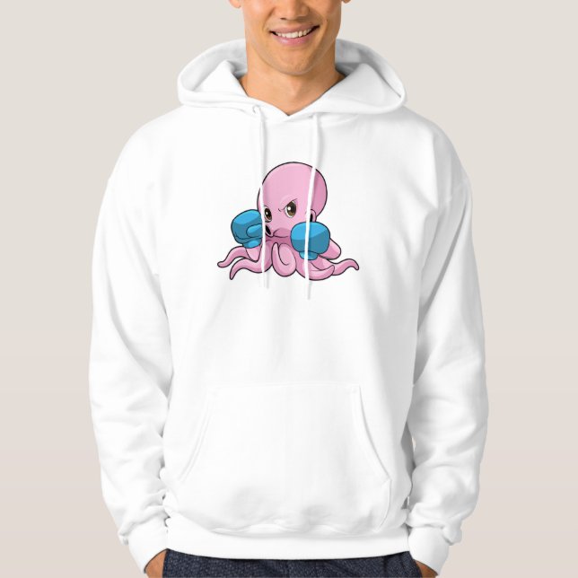 Moletom Octopus como Boxer com luvas in a box (Frente)