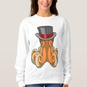 Moletom Octopus como cavalheiro com chapéu superior