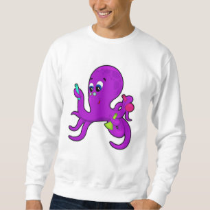 Moletom Octopus como professor com equipamento de laborató
