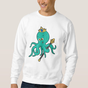 Moletom Octopus como rei com Trident