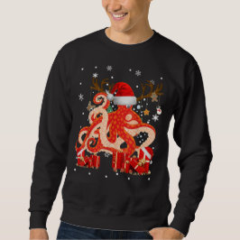 Moletom Octopus Papais noeis Engraçados Reindeer Octopus L