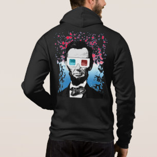 Moletom Óculos 3D de Abraham Lincoln Arte Pop Patriótica