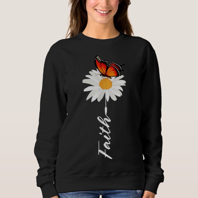 Moletom óculos bonitos para margarida de jardim de borbole (Frente)
