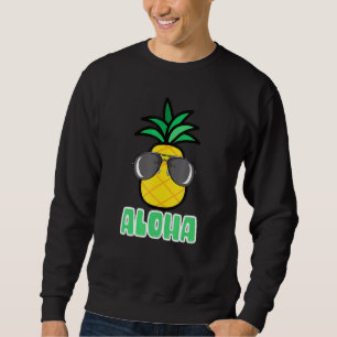 Moletom Óculos de Sol Abacaxi Aloha Havaiano Tiki