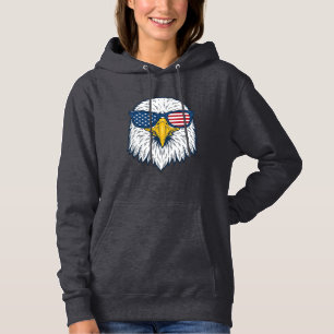 Moletom Óculos de Sol Águia Patriótica Design Vetorial Vin