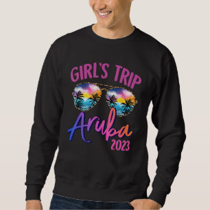 Moletom Óculos de Sol Aruba Caribe 2023 Viagem de Meninas