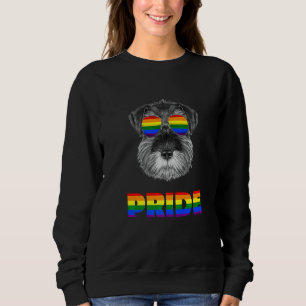 Moletom Óculos de Sol com Bandeira Arco-íris de Cachorro S
