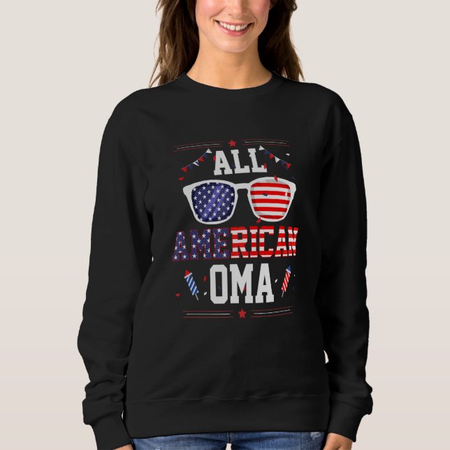 Moletom Óculos de sol com bandeira dos EUA All American Om (Frente)