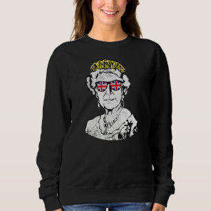 Moletom Óculos de Sol da Rainha Britânica Coroa Jack Union