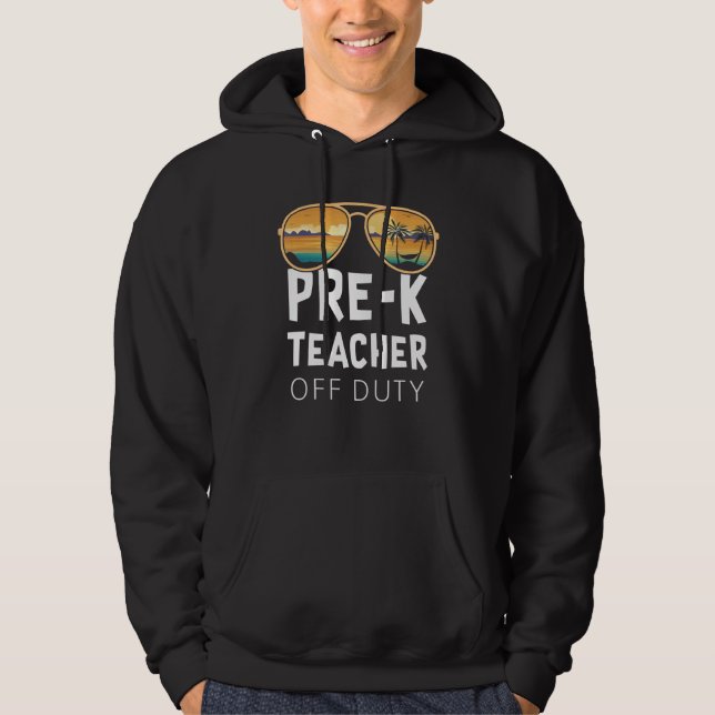 Moletom Óculos de Sol de Professora de Pré-Escola de Féria (Frente)