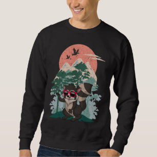 Moletom Óculos de sol legal Floresta Lixo Animal Panda Rac