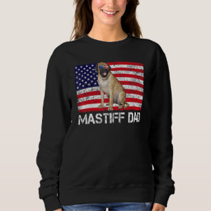 Moletom Óculos de sol Mastiff Pai Flag American Usa og