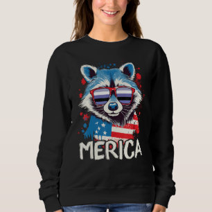 Moletom Óculos de Sol Perifluid Raccoon Merica 4 de Julho