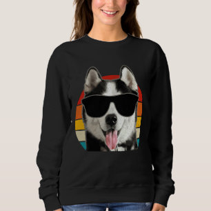 Moletom Óculos de sol Siberian Husky Engraçado