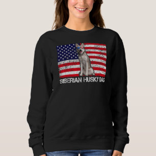 Moletom Óculos de sol Siberian Husky Pai Flag American Usa