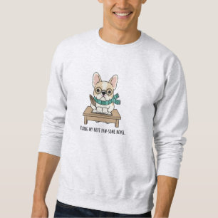 Moletom Óculos de Visto Smart French Buldog e Scarf