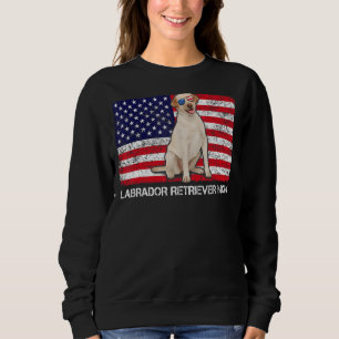 Moletom Óculos solares Labrador Retriever Mãe Bandeira Ame